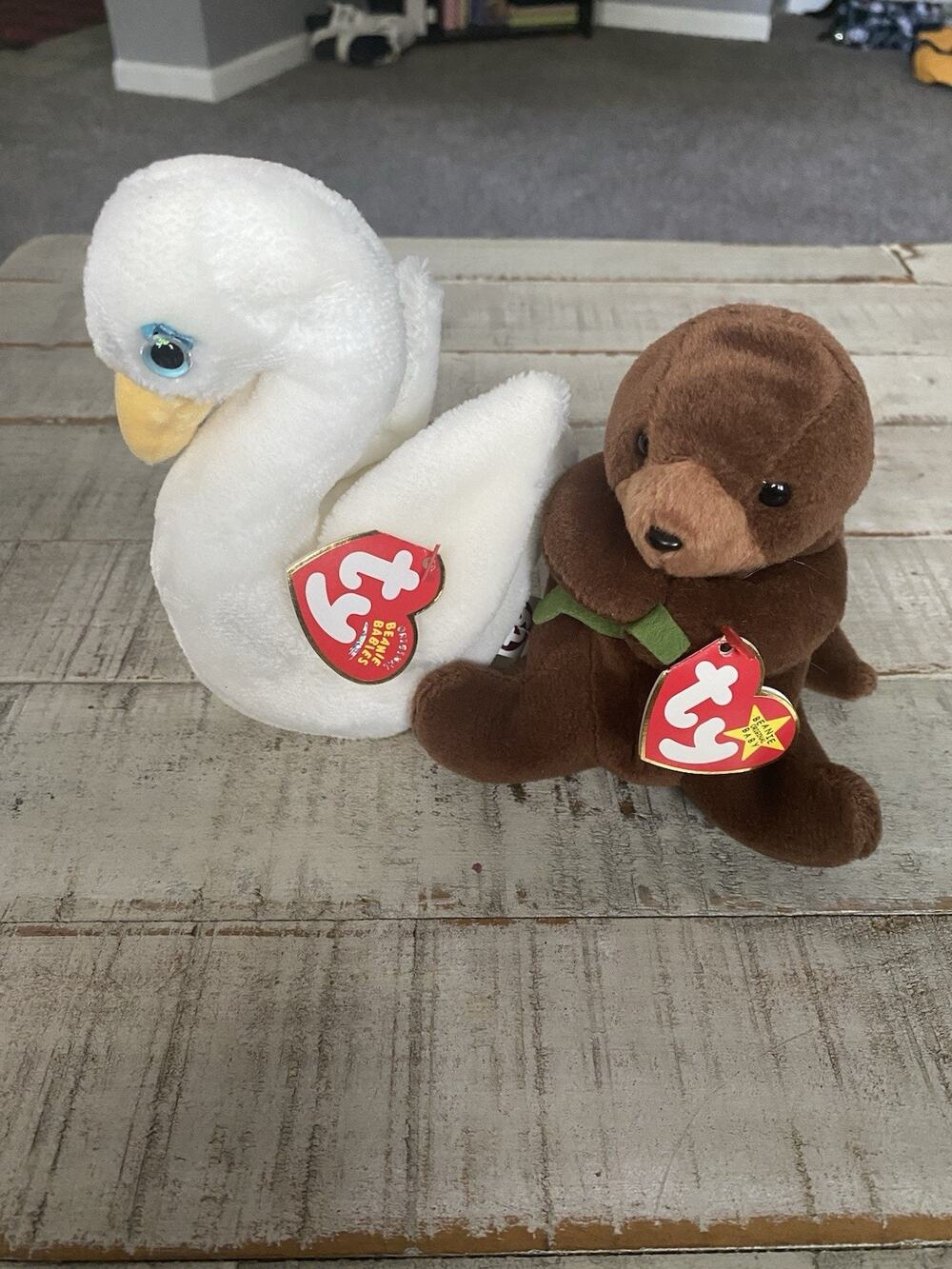 Vintage Ty Beanie Baby Babies - Seaweed & Goddess - Both With Tags